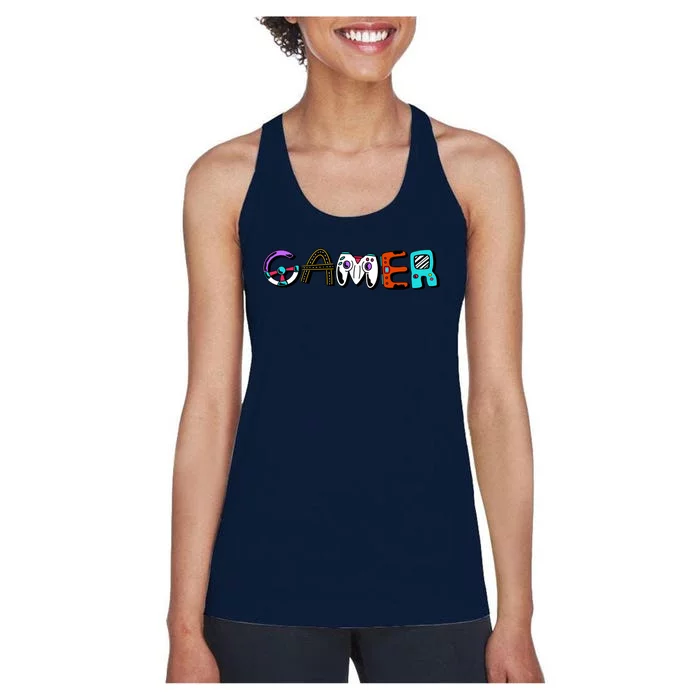 Gamer Element Lettering Women's Racerback Tank