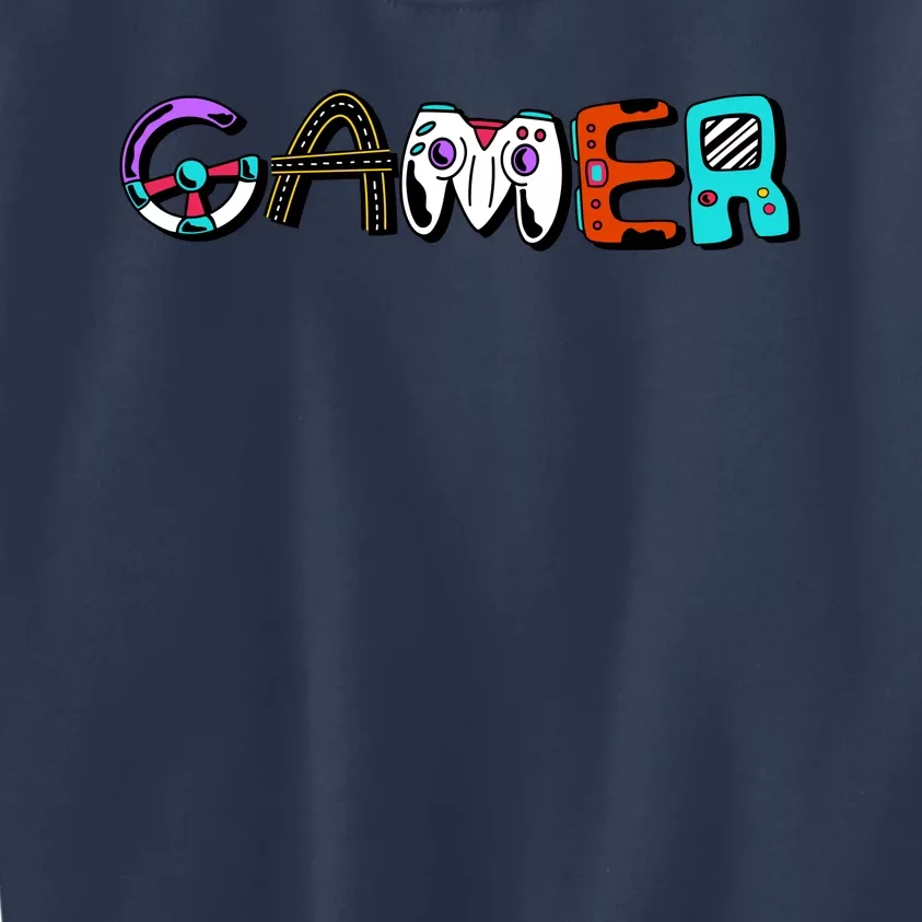 Gamer Element Lettering Kids Sweatshirt