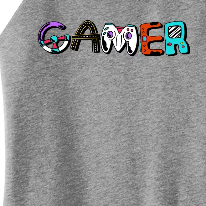 Gamer Element Lettering Women’s Perfect Tri Rocker Tank