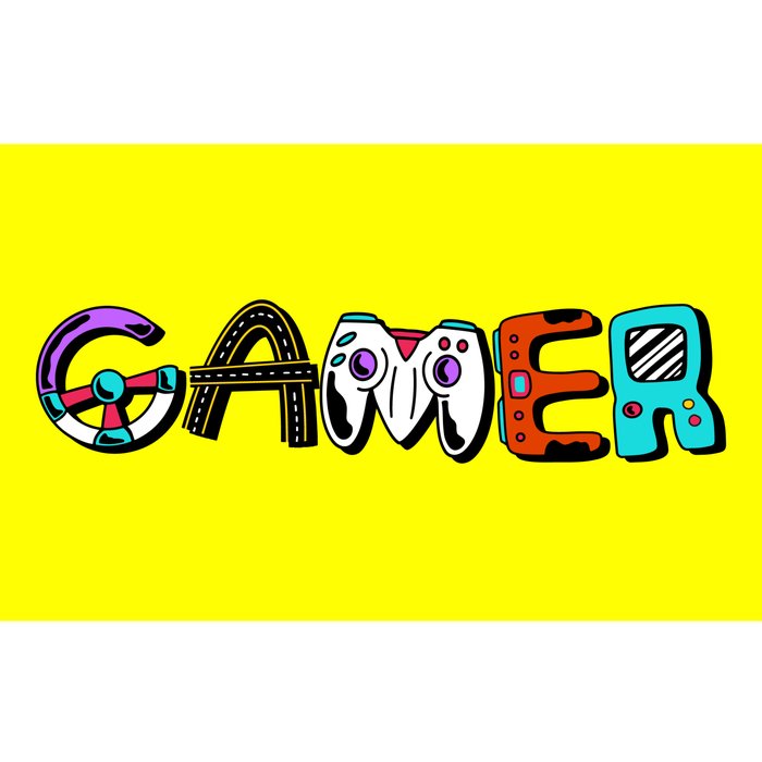 Gamer Element Lettering Bumper Sticker