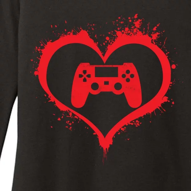 Gamer Heart Womens CVC Long Sleeve Shirt