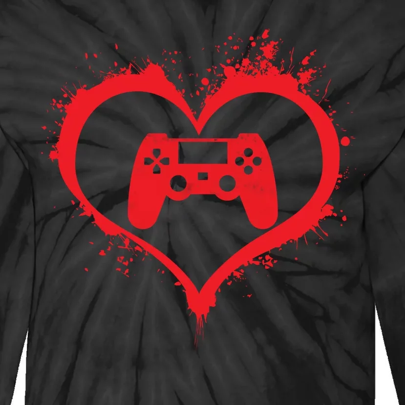 Gamer Heart Tie-Dye Long Sleeve Shirt