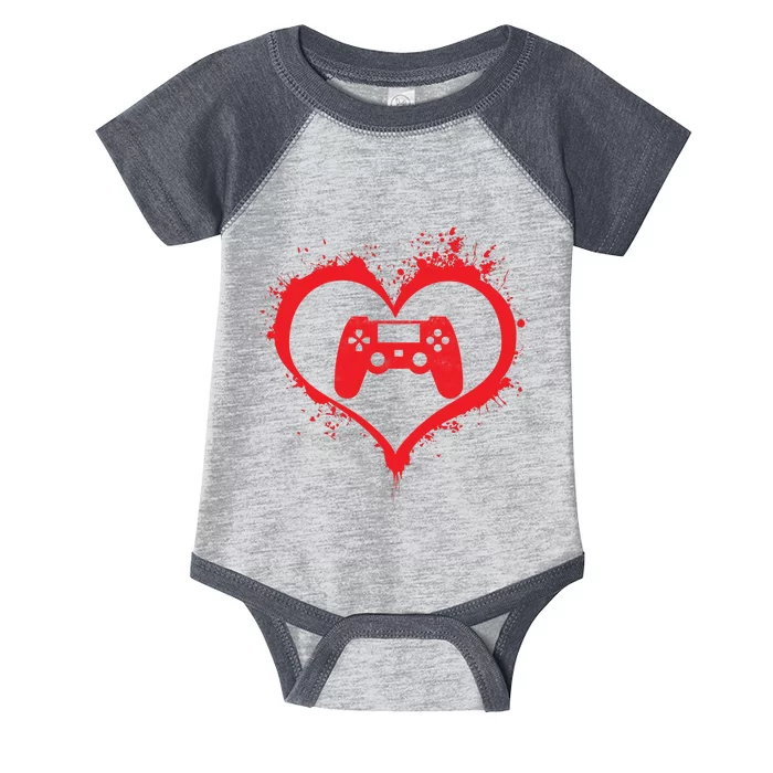 Gamer Heart Infant Baby Jersey Bodysuit