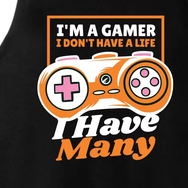 Gamer I Don't Have A Life I Have Many Ladies Tri-Blend Wicking Tank