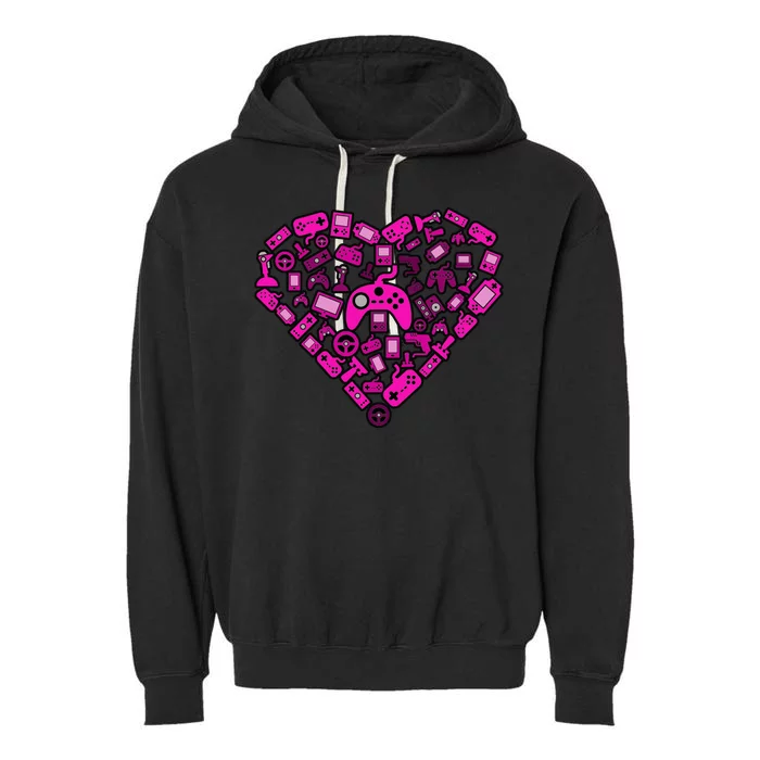 Gamer Love Garment-Dyed Fleece Hoodie