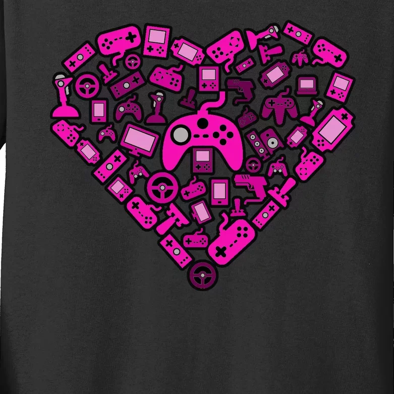 Gamer Love Kids Long Sleeve Shirt