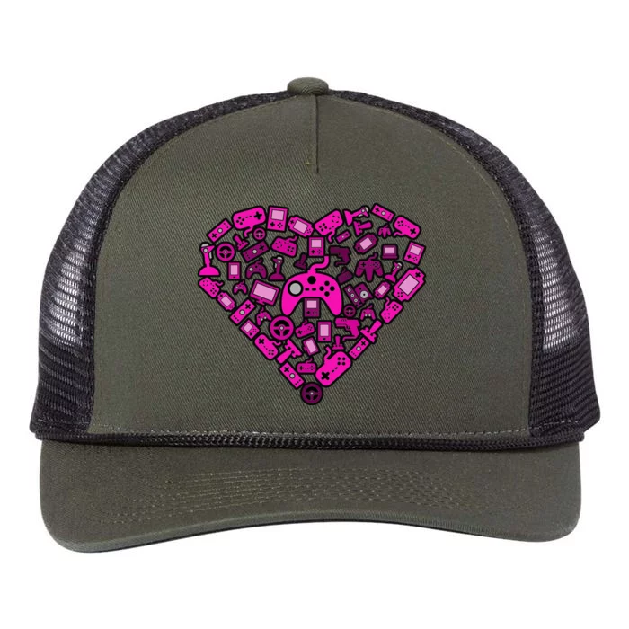 Gamer Love Retro Rope Trucker Hat Cap