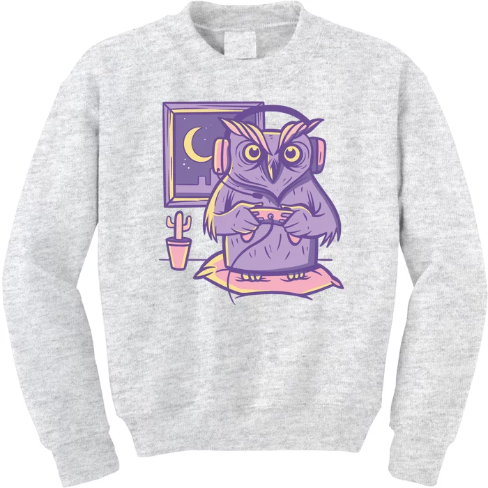 Gamer Owl Kids Sweatshirt