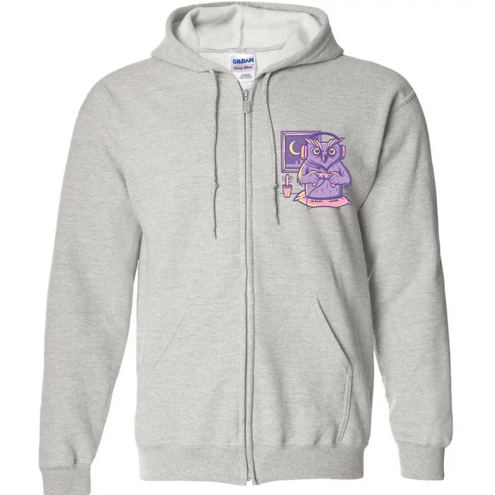 Gamer Owl Full Zip Hoodie