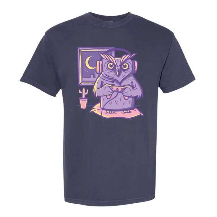 Gamer Owl Garment-Dyed Heavyweight T-Shirt