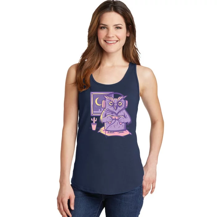 Gamer Owl Ladies Essential Tank