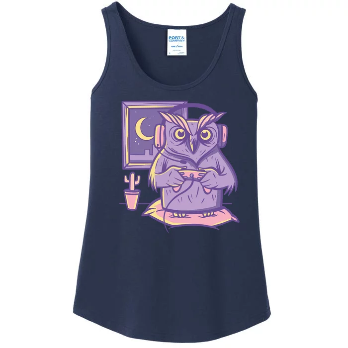 Gamer Owl Ladies Essential Tank