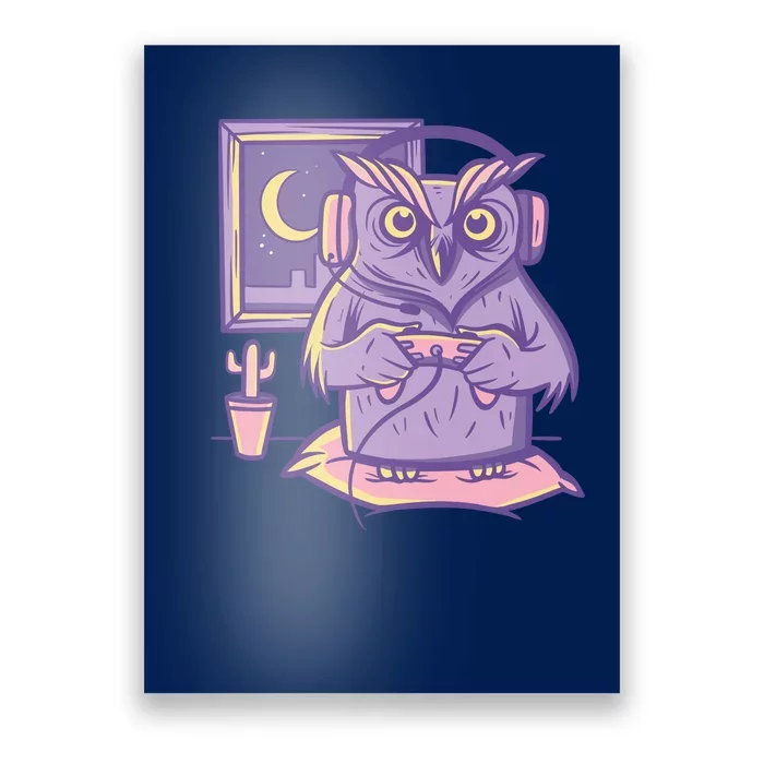 Gamer Owl Poster