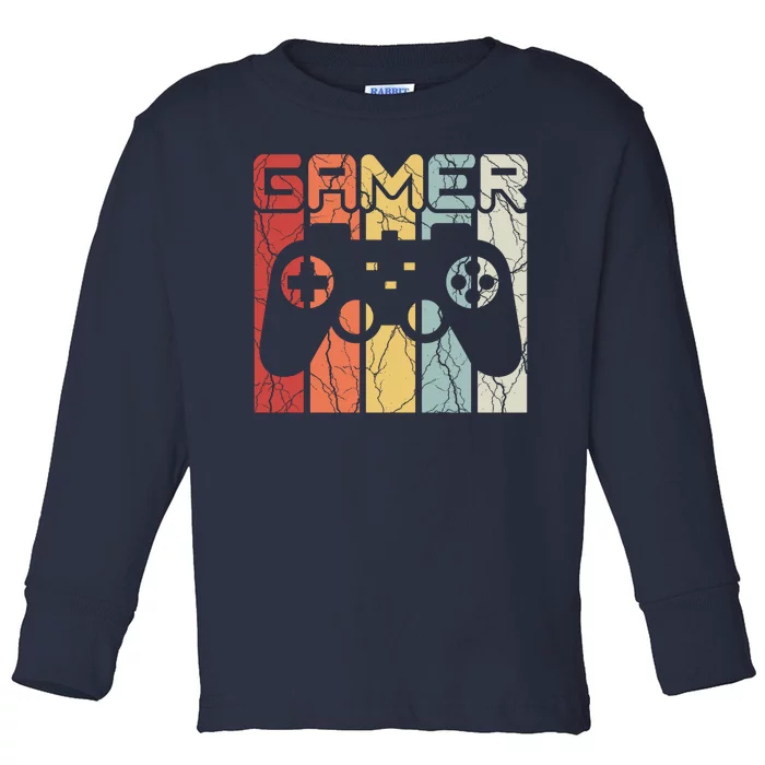 Gamer Retro Controller Toddler Long Sleeve Shirt