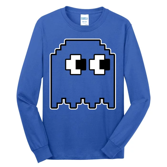 Gamer Retro Pixel Ghost Funny Halloween Tall Long Sleeve T-Shirt