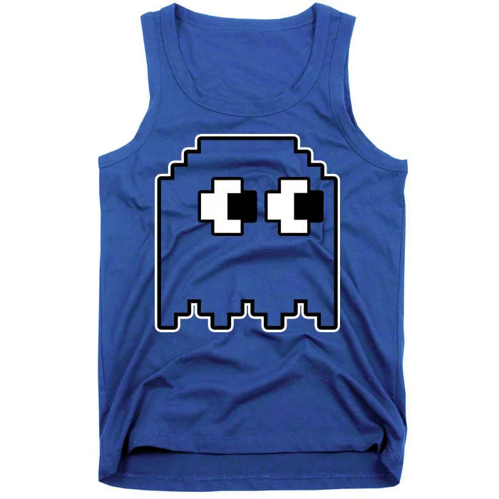 Gamer Retro Pixel Ghost Funny Halloween Tank Top