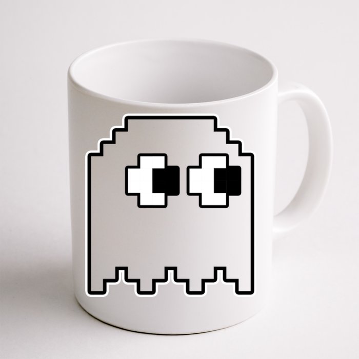 Gamer Retro Pixel Ghost Funny Halloween Front & Back Coffee Mug