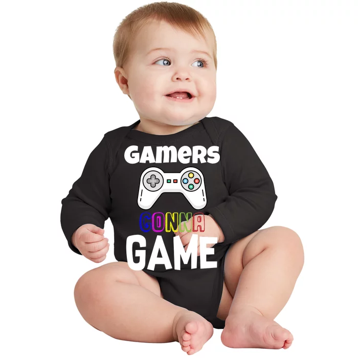 Gamers Gonna Game Baby Long Sleeve Bodysuit