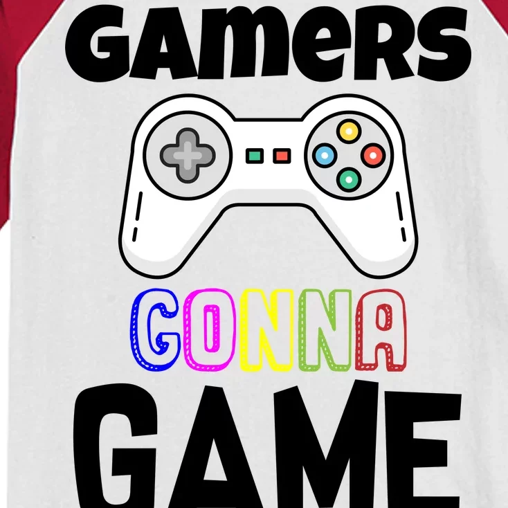 Gamers Gonna Game Kids Colorblock Raglan Jersey