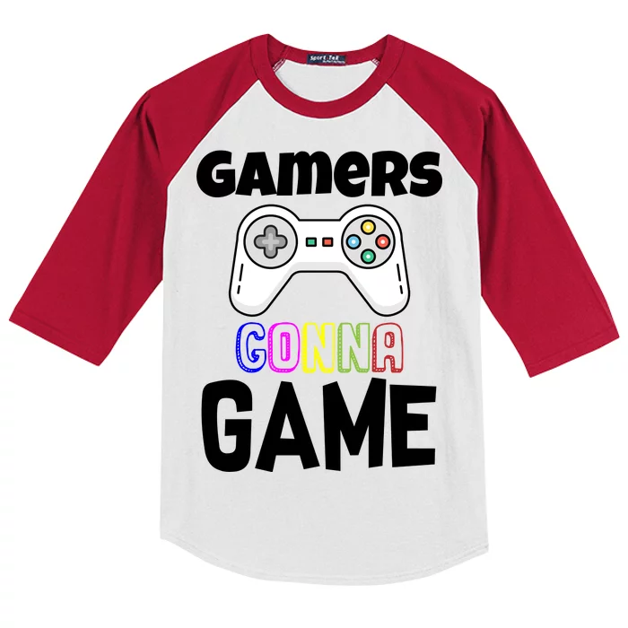 Gamers Gonna Game Kids Colorblock Raglan Jersey