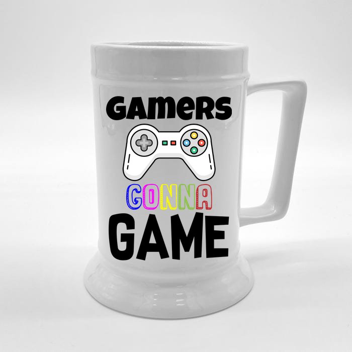 Gamers Gonna Game Front & Back Beer Stein