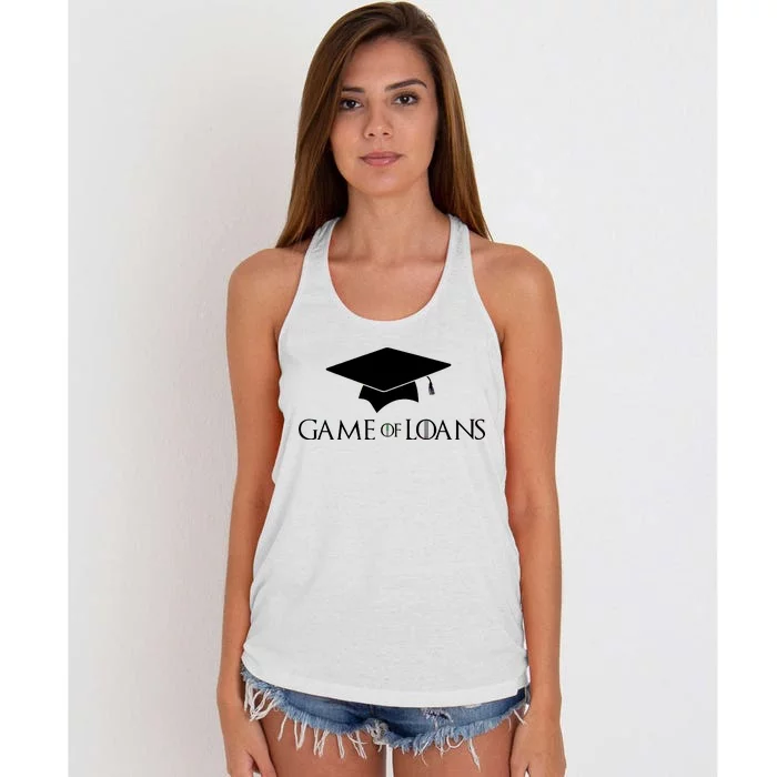 Games Of Loans Women's Knotted Racerback Tank