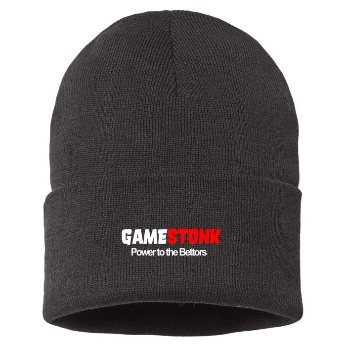 Gamestonk Power To The Bettors Sustainable Knit Beanie