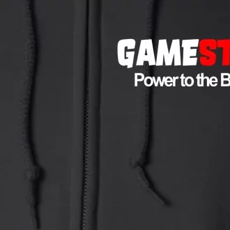 Gamestonk Power To The Bettors Full Zip Hoodie