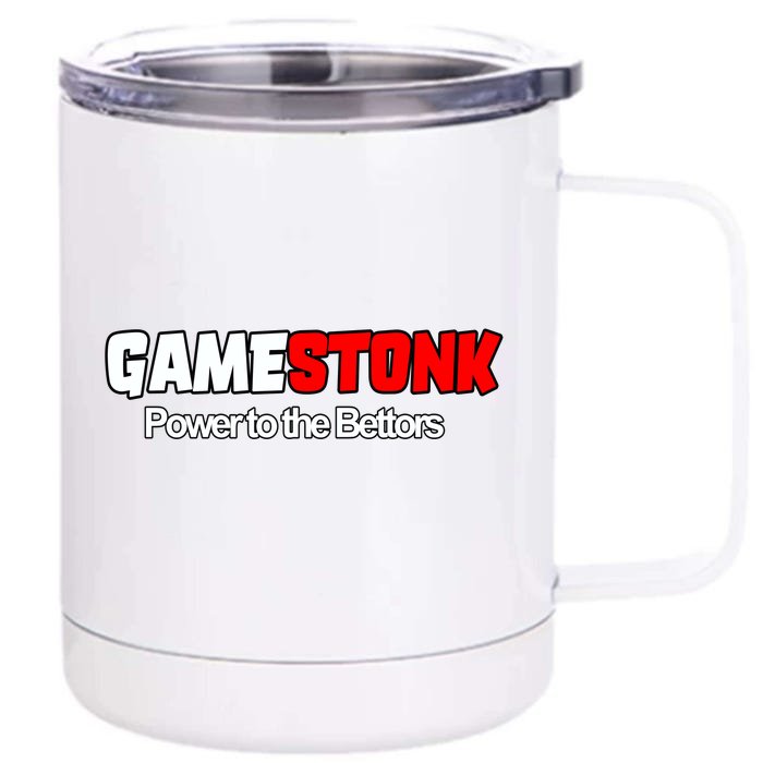 Gamestonk Power To The Bettors Front & Back 12oz Stainless Steel Tumbler Cup