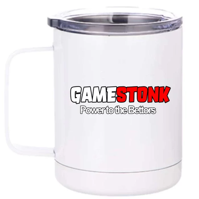 Gamestonk Power To The Bettors Front & Back 12oz Stainless Steel Tumbler Cup