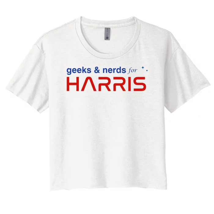 Geeks And Nerds For Kamala Harris Geeks And Nerds For Harris Women's Crop Top Tee