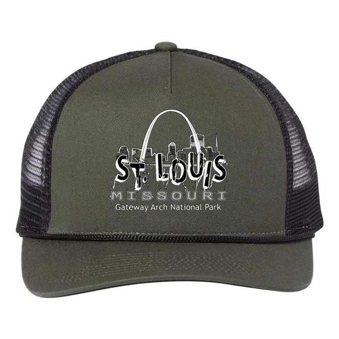 Gateway Arch National Park St. Louis Missouri Souvenir Retro Rope Trucker Hat Cap