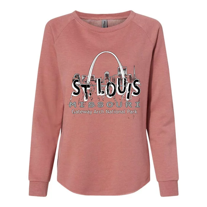 Gateway Arch National Park St. Louis Missouri Souvenir Womens California Wash Sweatshirt