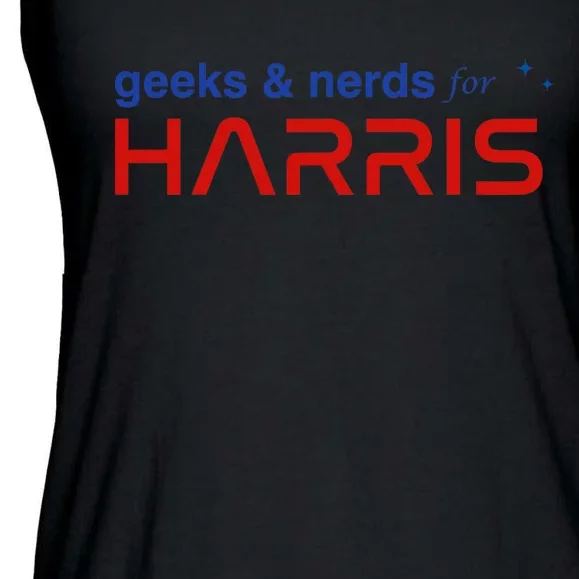 Geeks And Nerds For Kamala Harris Geeks And Nerds For Harris Ladies Essential Flowy Tank