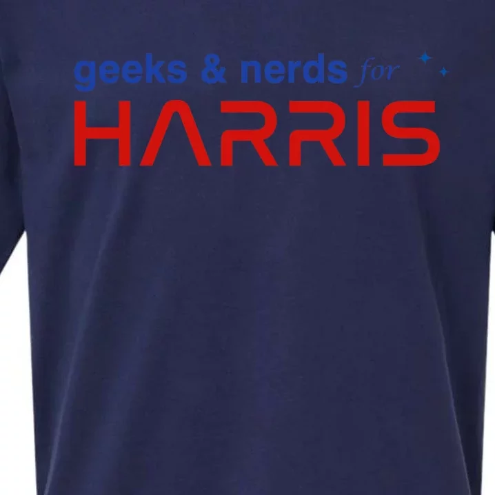 Geeks And Nerds For Kamala Harris Geeks And Nerds For Harris Sueded Cloud Jersey T-Shirt