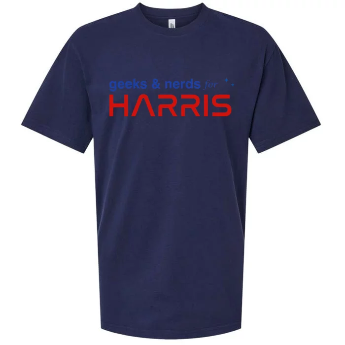 Geeks And Nerds For Kamala Harris Geeks And Nerds For Harris Sueded Cloud Jersey T-Shirt