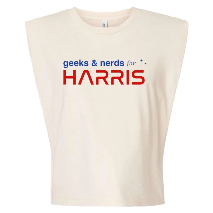 Geeks And Nerds For Kamala Harris Geeks And Nerds For Harris Garment-Dyed Women's Muscle Tee