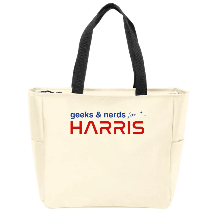 Geeks And Nerds For Kamala Harris Geeks And Nerds For Harris Zip Tote Bag