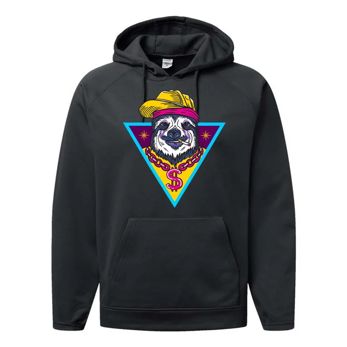 Gangsta Sloth Performance Fleece Hoodie