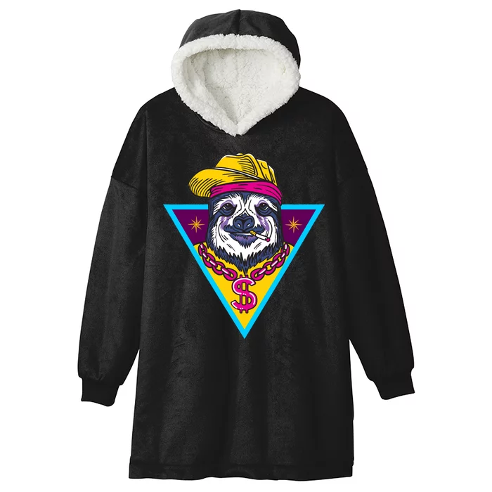 Gangsta Sloth Hooded Wearable Blanket