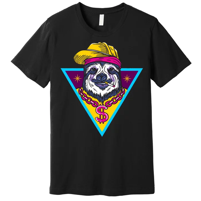 Gangsta Sloth Premium T-Shirt