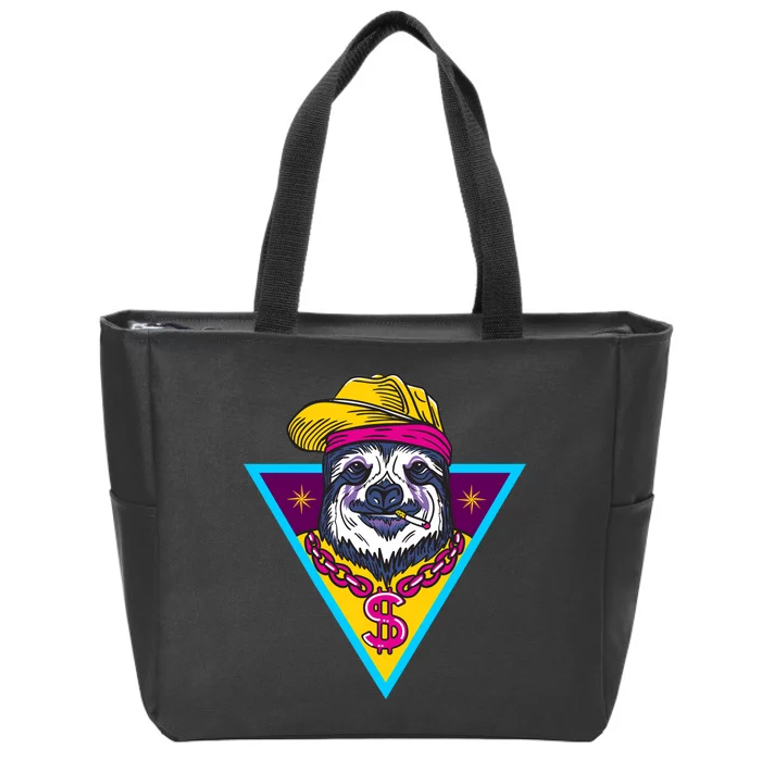 Gangsta Sloth Zip Tote Bag