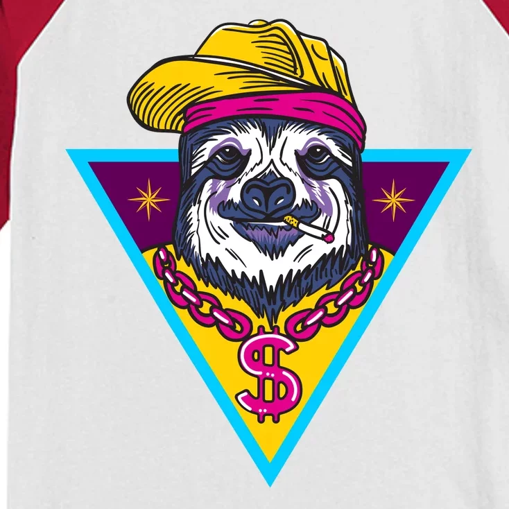 Gangsta Sloth Kids Colorblock Raglan Jersey