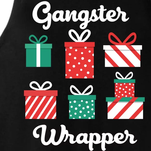 Gangsta Wrapper Funny Christmas Gift Ladies Tri-Blend Wicking Tank