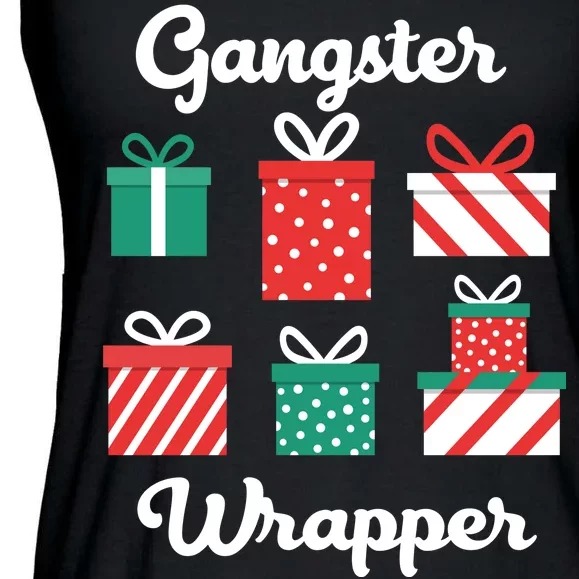 Gangsta Wrapper Funny Christmas Gift Ladies Essential Flowy Tank