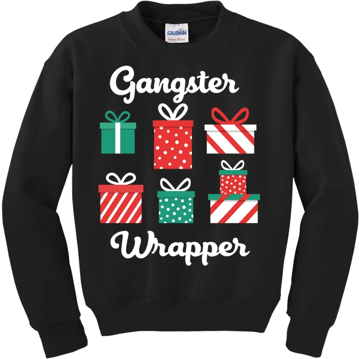 Gangsta Wrapper Funny Christmas Gift Kids Sweatshirt