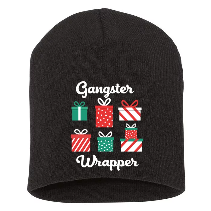 Gangsta Wrapper Funny Christmas Gift Short Acrylic Beanie