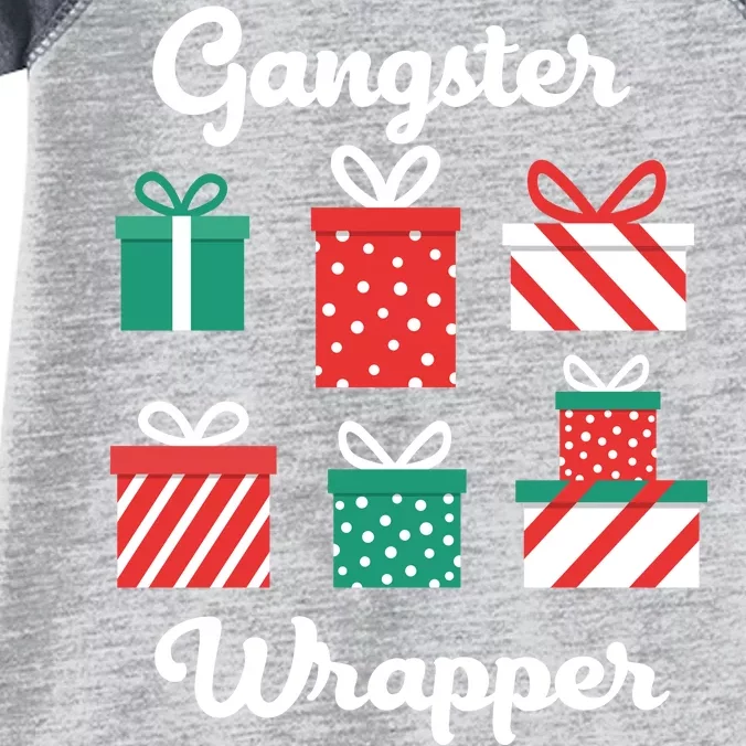 Gangsta Wrapper Funny Christmas Gift Infant Baby Jersey Bodysuit