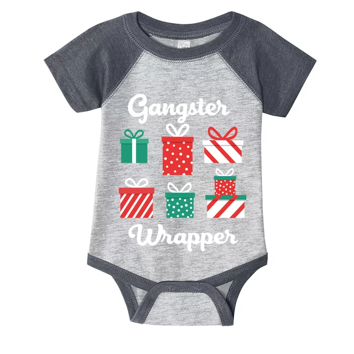 Gangsta Wrapper Funny Christmas Gift Infant Baby Jersey Bodysuit