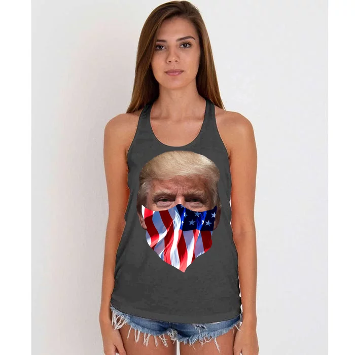 Gangster Donald Trump Women's Knotted Racerback Tank